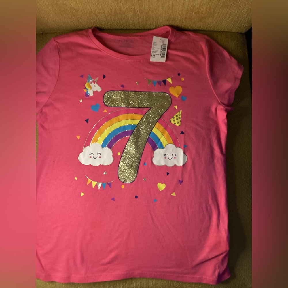 NWT CHILDREN PLACE “7” BIRTHDAY SHIRT